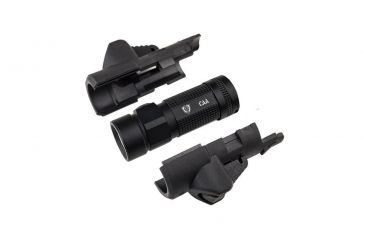 Image of Command Arms Accessories Integral Front Aluminum LED Flashlight for Micro Roni 19,500 Lumens,Black MRFL19, EDEMO2