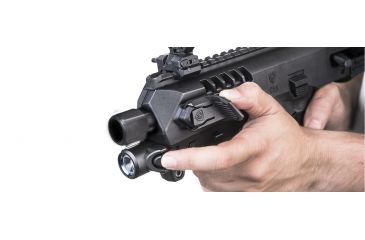 Image of Command Arms Accessories Integral Front Aluminum LED Flashlight for Micro Roni 19,500 Lumens,Black MRFL19, EDEMO2