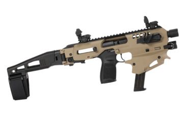 Image of CAA Sig Sauer MCK - Advanced Micro Conversion Kit, Sig Sauer P320 9mm/.40, Front &amp; Rear Sights, Thumb Rest, 500 Lumens Light, One Point Sling, Sling Mount, FDE, Long Stabilizer, MCKSIGTA