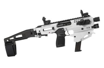 Image of CAA Sig Sauer MCK - Advanced Micro Conversion Kit, Sig Sauer P320 9mm/.40, Front &amp; Rear Sights, Thumb Rest, 500 Lumens Light, One Point Sling, Sling Mount, White, Long Stabilizer, MCKSIGWA
