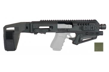 Image of CAA Micro Roni Stabilizer Pistol Carbine Conversion for Glock - Non NFA, Glock 19/23/32, Green, MIC-RONI-STAB19-02