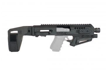 Image of CAA Micro Roni Stabilizer Pistol Carbine Conversion for Glock - Non NFA, Glock 19/23/32, Black, MIC-RONI-STAB19