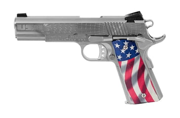Image of Cabot Guns American-Joe Pistol, .45 ACP, 5in barrel, stainless steel frame, custom aluminum grip, recoil operated semi-automatic, white dot front, U-notch rear, 8 round magazine, CGAJ-45-5-1-FRRMPG