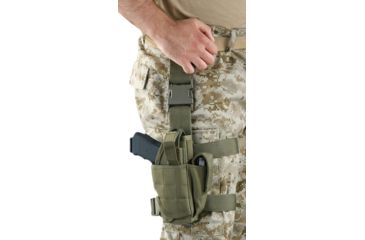 Image of Cactus Jack Drop Leg Holster, Glock 17, Beretta 92, 1911 , Fully adjustable, 600D polyester, Od Green, WCJDLHOD