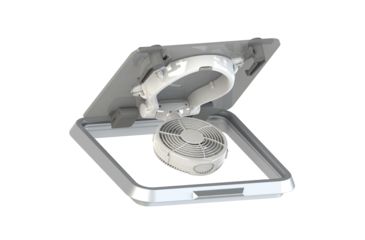 Image of Caframo Taku 7620 12V Hatch Fan w/Suction Mount &amp; Light - White 54304