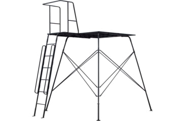 Image of Cage Permanent Hub Blinds Tower Cage R30 Hunting Blind, Black, 8 Foot, CTR3008