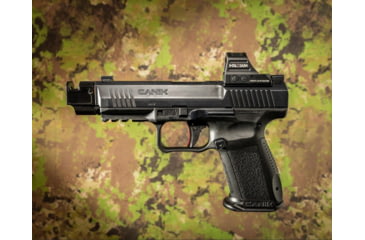 Image of Calculated Kinetics Canik Mete Dogtag Optic Plate, RMR Footprint, Black, CKMETE-RMRDT