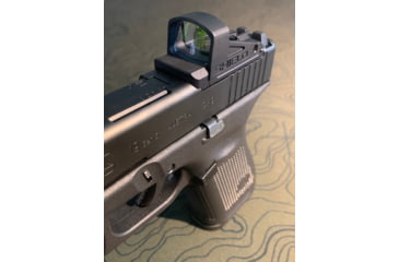 Image of Calculated Kinetics Glock MOS Dogtag Optic Plate, Holosun 509T, Law Enforcement, Black, MOS-509LEDT