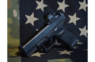 Image of Calculated Kinetics Glock MOS Dogtag Optic Plate, Holosun 509T, Law Enforcement, Black, MOS-509LEDT