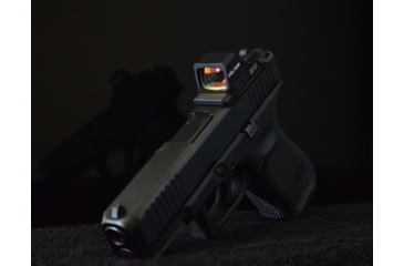 Image of Calculated Kinetics Glock MOS Dogtag Optic Plate, Holosun 509T, Law Enforcement, Black, MOS-509LEDT