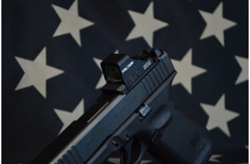 Image of Calculated Kinetics Glock MOS Dogtag Optic Plate, Holosun 509T, Law Enforcement, Black, MOS-509LEDT