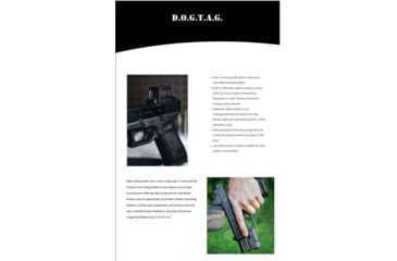 Image of Calculated Kinetics Glock MOS Dogtag Optic Plate, RMR Footprint, Black, MOS-RMRLEDT