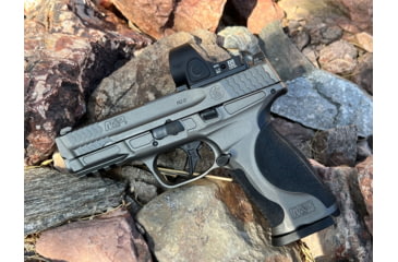 Image of Calculated Kinetics Smith and Wesson M&amp;P 2.0 Dogtag Optic Plate, Trijicon SRO, Black, SMMP2-SRODT