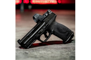 Image of Calculated Kinetics Smith and Wesson M&amp;P 2.0 Dogtag Optic Plate, Trijicon SRO, Black, SMMP2-SRODT