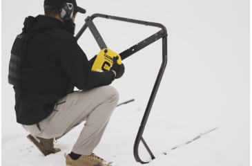 Image of Caldwell AR500 Gong and Target Stand Combo, Black/Yellow, 1140016