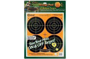 Image of Caldwell Orange Peel 4-in Bulls Eye Targets