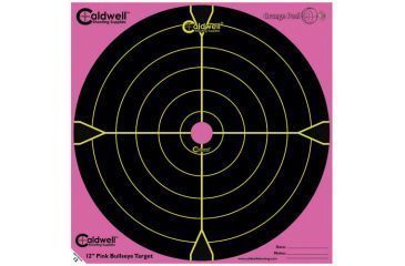 Image of Caldwell Orange Peel 12-in Bullseye Targets, 5 Sheets, Pink 317536