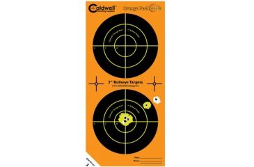 Image of Caldwell Orange Peel Bulls Eye Targets w/ Dual-color Flake-off, 3in, 75 Sheets 345468 
