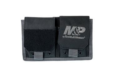 Image of Smith &amp; Wesson Pro Tac 4 Pistol Magazine Pouch, Black With M&amp;P Logo, 110178