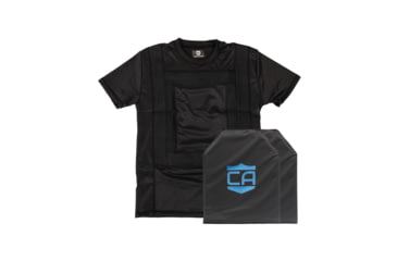 Image of Caliber Armor CaliberX Concealable NIJ IIIA / HG2 T-Shirt Soft Complete Plate Carrier Package