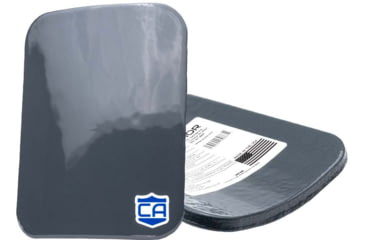 Image of Caliber Armor AR550 III+ Steel Body Armor Side Plates,Two Plates Set, Spall Coating, Caliber Gray, 6'' X 8'', 19-AR550-68-SPC-SET