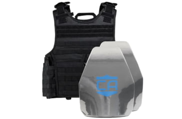 Image of Caliber Armor AR550 III+ VISM Expert 8x10 Body Armor Package, PolyShield Spall Coating, Black, 8 x 10, 19-VISM-0810-SPC-BK