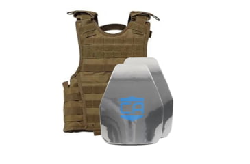 Image of Caliber Armor AR550 III+ VISM Expert 8x10 Body Armor Package, PolyShield Spall Coating, Coyote Tan, 8 x 10, 19-VISM-0810-SPC-CT