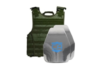 Image of Caliber Armor AR550 III+ VISM Expert 8x10 Body Armor Package, PolyShield Spall Coating, Ranger Green, 8 x 10, 19-VISM-0810-SPC-RG