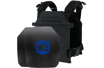 Image of Caliber Armor AR550 Level III+ Active Shooter Response Package, SAPI Cut, Black, Medium/Extra Large, 19-AR550-ASRP-SAPI-BK