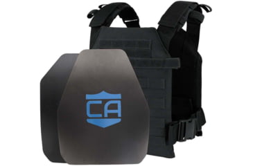 Image of Caliber Armor AR550 Level III+ Active Shooter Response Package, Shoorers, SAPI Cut, Black, Medium/Extra Large, 19-AR550-ASRP-SAPI-SC-BK
