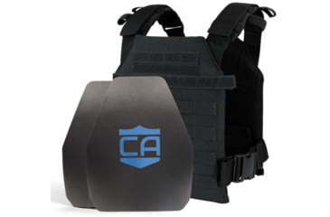 Image of Caliber Armor AR550 Level III+ Active Shooter Response Package, Shooters Cut, Black, Medium/Large, 19-AR550-ASRP-BK