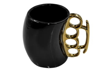 Image of Caliber Gourmet Brass Knuckle Mug, Black and Gold