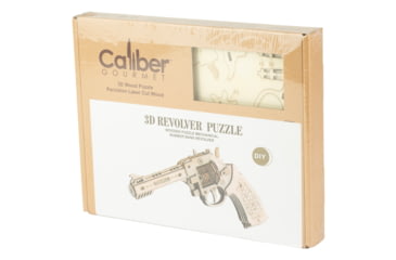 Image of Caliber Gourmet Wood Revolver Puzzle, Brown, CBG-PZ-4R