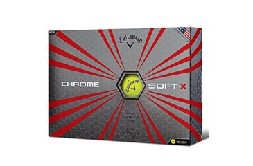 Image of Callaway 2017 Chrome Soft X Golf Balls - One Dozen, Yellow 1108854