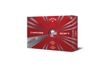 Image of Callaway Chrome Soft Truvis Golf Balls, Red/White 6010232