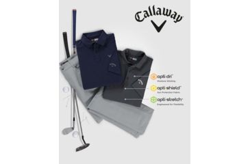 Image of Callaway Opti-Dri Solid Short Sleve Polo - Mens, White, Large, CGKS60M6-100