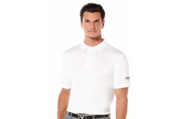 Image of Callaway Opti-Dri Solid Short Sleve Polo - Mens, White, Large, CGKS60M6-100