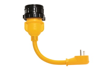 Image of Camco PowerGrip Locking Adapter - 15A/125V Male to 30A/125V Female Locking