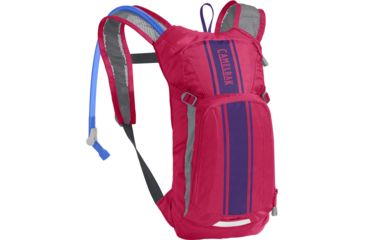 Image of CamelBak Mini M.U.L.E. Hydration Pack, 50 oz, Hot Pink/purple stripe, 50oz, 1155603000