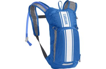 Image of CamelBak Mini M.U.L.E. Hydration Pack, 50 oz, lapis blue/white stripe, 50oz, 1155405000