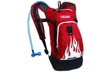 Image of CamelBak Mini-M.U.L.E. Kids Hydration Pack-Chili Pepper Flames