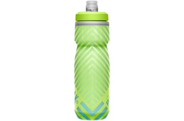 Image of CamelBak Podium Chill Outdoor Bike Bottle, 21oz, Lime/Blue Stripe, 1874303062