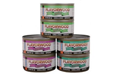 Image of Camerons Products Flavorwood Grilling Chips in Smoke Can, 6 Assorted, 2 EachApple, Hickory, Mesquite 111974