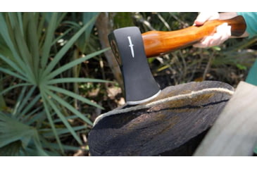 Image of CrossFire American Hickory Hatchet Axe, 14 in Blade, Carbon Steel, Plain, 19345