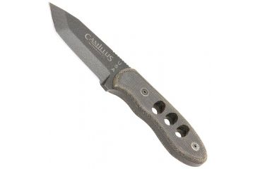 Image of Camillus Knives 5.5 in Choker Neck Knife, Micarta Handle, Black Tanto Plain CM19088