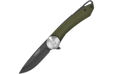 Image of Camillus Knives Cirque Linerlock Green Folding Knife, 2.75 black Carbonitride Titanium coated AUS-8 sta, Green G10 handle, 19642