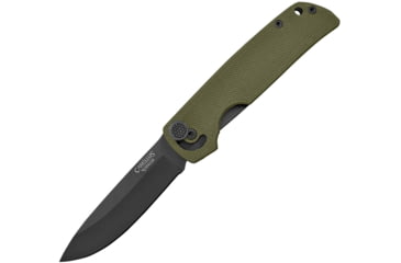 Image of Camillus Knives Cuda Mini Linerlock Folding Knife, 2.75in Black Carbonitride Titanium Coated Aus-8 SS Drop Point, OD Green G10 Handle, Pocket Clip, Quick Launch Bearing System, OD green, 19633