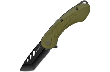 Image of Camillus Knives Veracious Linerlock Green Folding Knife, 2.5 black Carbonitride Titanium coated AUS-8 stai, Green glass filled nylon handle, 19648
