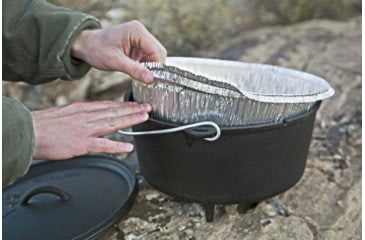 Image of Camp Chef 12 In Disposable Dutch Oven Liners, Black/Silver, AOL12