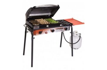Image of Camp Chef Big LP Gas Grill, 608Sq. inch. Cooking Area, 3 Burner, Red SPG90BCC